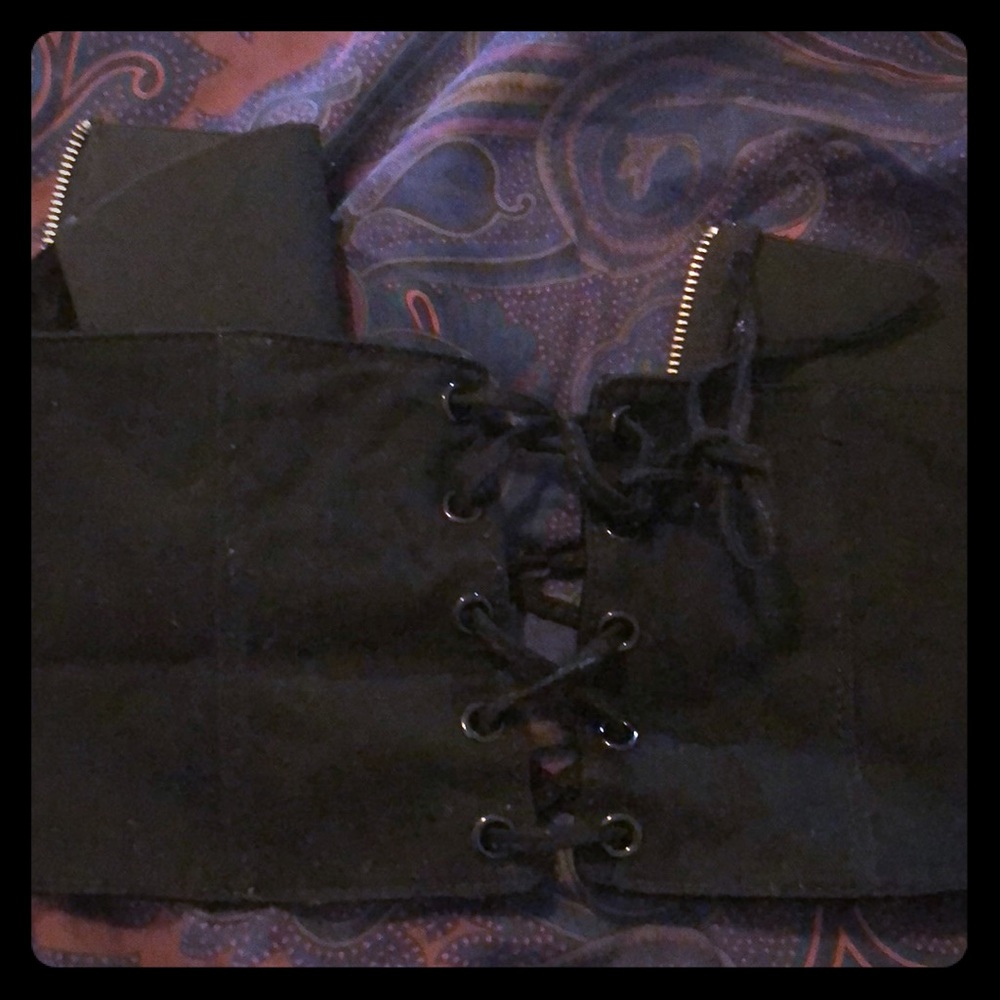 NY&Co Eva Mendez Lace Up Corset Belt L/XL